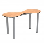 Kleeblatt 2er Tisch, 118x49 cm (B/T), Höhe wählbar, 
